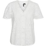 Ekologiska Vita Kortärmade Kortärmade skjortor från Vero Moda i Storlek S för Damer 