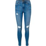 Blåa Slim fit jeans från Vero Moda på rea i Storlek XS i Denim för Damer 