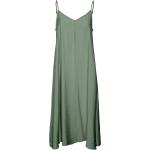 Gröna V-ringade klänningar från Vero Moda i Storlek L med V-ringning i Viskos för Damer 