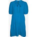 Kortkorta Blåa Spetsklänningar från Vero Moda i Storlek S i Bomullsblandning för Damer 