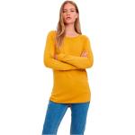Gula Stickade tröjor från Vero Moda på rea i Storlek XL med Båtringning i Viskos för Damer 