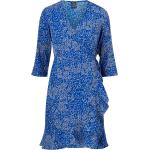 Prickiga Blåa Prickiga klänningar med volang från Vero Moda på rea i Storlek XS för Damer 
