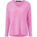 Rosa Långärmade Ribbstickade tröjor från Vero Moda i Storlek L med V-ringning för Damer 