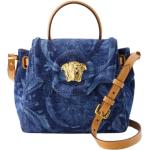 Blåa Handväskor i skinn från Versace Medusa i Läder för Damer 