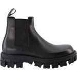 Svarta Chelsea-boots från Versace på rea med rundad tå i Läder för Herrar 