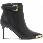 Svarta Ankle-boots från Versace Versace Jeans på rea med Dragkedja med spetsig tå i Läder för Damer 