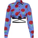 Blommiga Flerfärgade Kortärmade Kortärmade blusar från Versace Versace Jeans i Bomull för Damer 