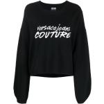 Svarta Stickade tröjor från Versace Versace Jeans på rea med Rund ringning för Damer 