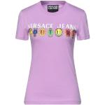 Mauve Kortärmade Kortärmade T-shirts från Versace Versace Jeans i Storlek XL i Jerseytyg för Damer 