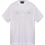 Vita Kortärmade Kortärmade T-shirts med paljetter från Versace Versace Jeans i Storlek L i Bomull för Herrar 