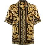 Svarta Kortärmade Kortärmade skjortor från Versace i Ull för Herrar 