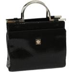 Vintage Hållbara Svarta Handväskor i skinn från Versace i Läder för Damer 