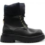 Svarta Ankle-boots från Versace på rea med Snörning med Klackhöjd 5cm till 7cm för Damer 