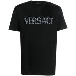 Svarta T-shirts med tryck från Versace på rea för Herrar 