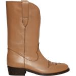 Beige Cowboy-boots från VIA ROMA på rea i storlek 15 med Klackhöjd 3cm till 5cm i Läder för Damer 