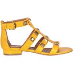 Sommar Gula Sandaletter från VIA ROMA på rea i storlek 15 med rundad tå med Klackhöjd till 3cm i Läder för Damer 