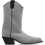 Ljusgråa Ankle-boots med paljetter från Vic Matie med Slip-on med spetsig tå med Klackhöjd 5cm till 7cm i Denim för Damer 
