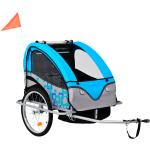 Blåa Cykelvagnar från VidaXL för 1 person för Barn 