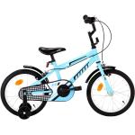 Blåa Cyklar med stödhjul från VidaXL i 16 tum i Metall för Barn 