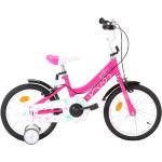 Rosa Cyklar med stödhjul från VidaXL i 16 tum i Metall för Barn 