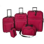 Röda Mjuka resväskor från VidaXL 5 delar i Polyester 