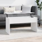 Vita Höj- och sänkbara soffbord från VidaXL i Trä 