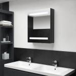 Svarta Spegelskåp från VidaXL med belysning 