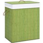 Gröna Tvättkorgar från VidaXL med handtag 100 l i Bambu 
