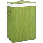 Gröna Tvättkorgar från VidaXL med handtag 72 l i Bambu 