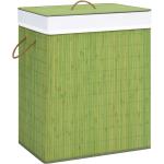 Gröna Tvättkorgar från VidaXL med handtag 83 l i Bambu 