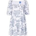 Casual Blåa Plisserade klänningar med puffärm från macgraw på rea i Storlek XL för Damer 