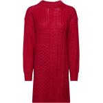 Röda Stickade klänningar från Vila i Storlek XS för Damer 