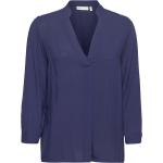 Blåa Långärmade Långärmade blusar från InWear för Damer 