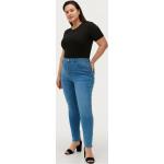 Blåa High waisted jeans från Vila på rea i Storlek XS i Denim för Damer 