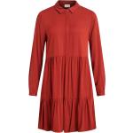Vila - Klänning viMorose L/S Shirt Dress - Röd - 34