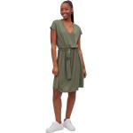 Knälånga Gröna Kortärmade Knälånga klänningar från Vila på rea i Storlek XL i Polyester för Damer 