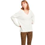 Vita Långärmade Oversize tröjor från Vila på rea i Storlek XL med V-ringning i Polyester för Damer 