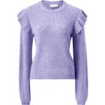 Lavendelfärgade Stickade tröjor med volang från Vila på rea i Storlek 3 XL för Damer 