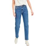 Ekologiska Blåa Straight leg jeans från Vila på rea i Storlek L för Damer 