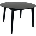 Svarta Runda matbord förlängningsbara för 4 personer med diameter 120cm 