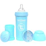 Twistshake Anti-kolik Nappflaska med Mjölkpulverbehållare och Mixer - 260ml | Medelflöde Silikon Bröstliknande Nippel | BPA-fri Nappmjölkflaska | Lämplig för 2+ Månaders Bebisar | Ljusblå