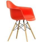 Vitra Eames Plastic Armchair DAW Ash Honey Tone / 03 Poppy Red