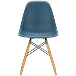 Vitra Eames Plastic Side Chair DSW Sea Blue 83 Ash Honey Tone