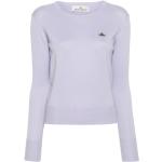 Lavendelfärgade Stickade tröjor från Vivienne Westwood med Rund ringning för Damer 