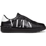 Svarta Skinnsneakers från Valentino Garavani i storlek 42,5 med Snörning med rundad tå i Kalvskinn för Herrar 
