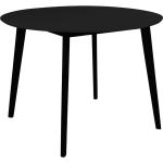 Svarta Runda matbord med diameter 105cm i Gummiträ 