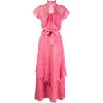 Retro Ankellånga Rosa Rockabilly-klänningar med volang från A.n.g.e.l.o. i Storlek S för Damer 