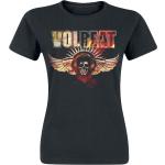 Volbeat T-shirt - Burning Skullwing - S XXL - för Dam - svart