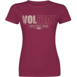 Röda Volbeat T-shirts med tryck i Storlek L i Bomull för Damer 