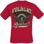 Röda Volbeat Band t-shirts i Storlek L i Bomull för Herrar 